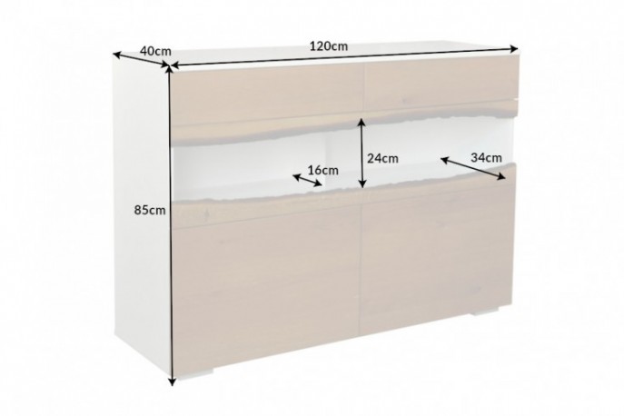 MAESTRO - Handgjort vitrinskåp i massivt ekträ 120 cm