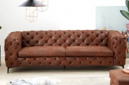 ESPELMA - 240cm modern barock soffa, antikbrunt
