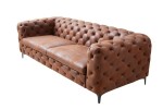 ESPELMA - 240cm modern barock soffa, antikbrunt