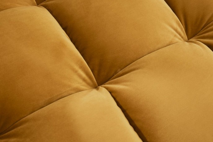 Cozy Velvet II corner sofa 260cm mustard yellow velvet