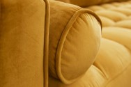 Cozy Velvet II corner sofa 260cm mustard yellow velvet