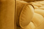 Cozy Velvet II corner sofa 260cm mustard yellow velvet