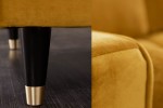 Cozy Velvet II corner sofa 260cm mustard yellow velvet