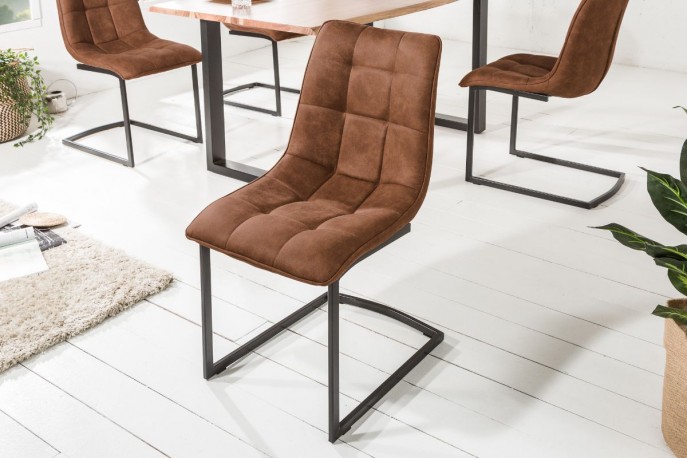 Cantilever chair Miami brown