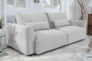 Hampton 3 seater sofa 240cm textured fabric greige