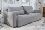Hampton 3-seater sofa 240cm structure fabric light gray