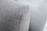 Hampton 3-seater sofa 240cm structure fabric light gray