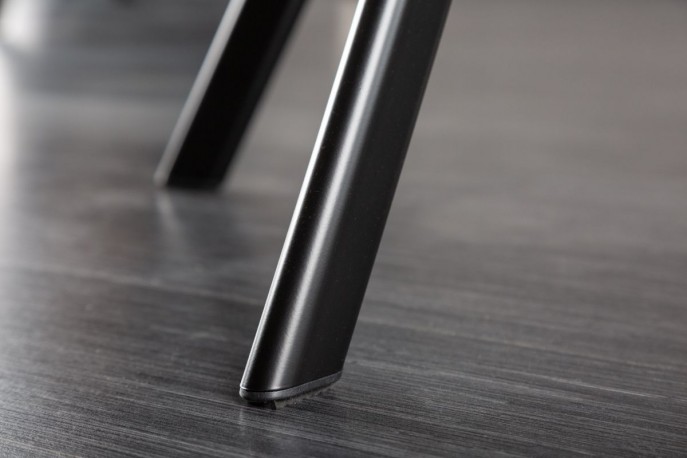 ELENOR - Bekväm stol i senapsgul sammet 81 cm