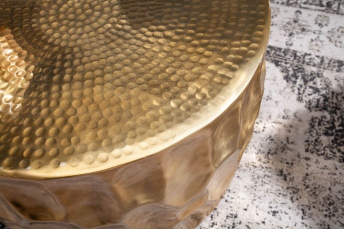 Coffee table Organic Orient 55cm aluminum gold