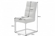 Cantilever chair Comfort textured fabric gray
