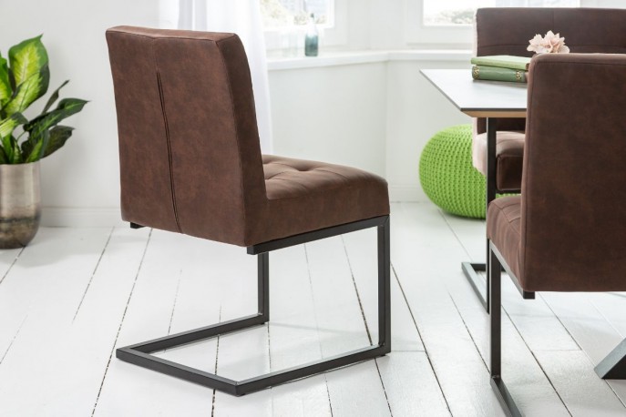 Cantilever chair Rider vintage brown