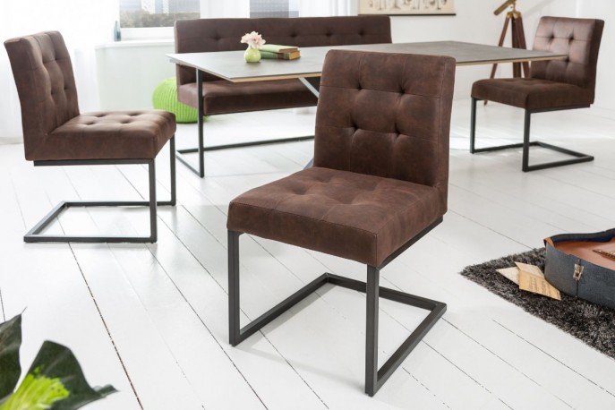 Cantilever chair Rider vintage brown
