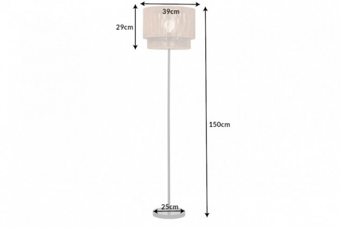 Floor lamp Pure Nature 150cm paper rattan
