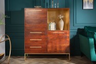 Highboard Straight 120cm natural acacia gold