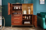 Highboard Straight 120cm natural acacia gold