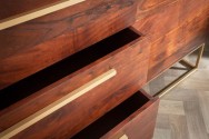 Highboard Straight 120cm natural acacia gold
