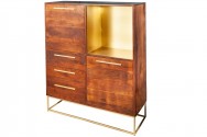Highboard Straight 120cm natural acacia gold