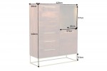 Highboard Straight 120cm natural acacia gold