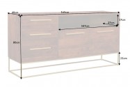 Sideboard Straight 165cm natural acacia gold