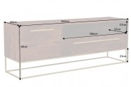 LINE - 165cm TV-bänk i akacitaträ och guld