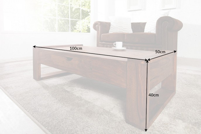SOLID – 100 cm soffbord i sheesham-trä