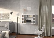 MUSE FOLDING HANGING DESK WHITE MATT / WHITE MATT
