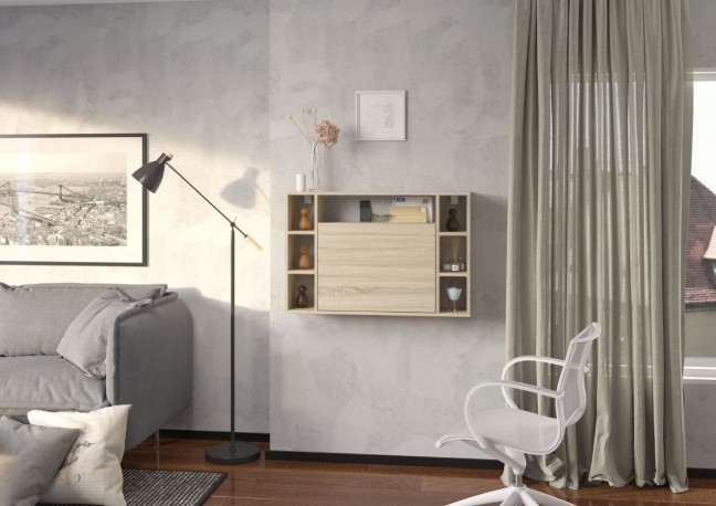 MUSE FOLDING HANGING DESK Light Sonoma Oak