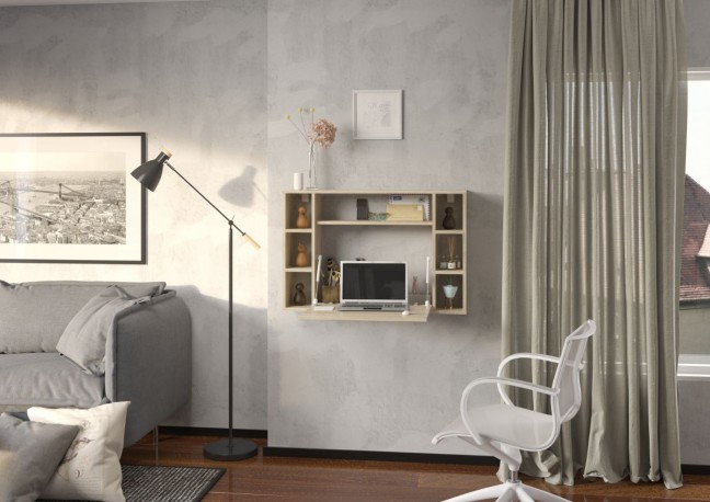 MUSE FOLDING HANGING DESK Light Sonoma Oak