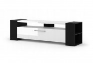 TV STAND LIVIA 160 CM STANDING WHITE GLOSS / BLACK MATT