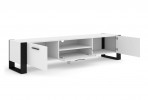 TV STAND NUKA 200 CM STANDING WHITE GLOSS / BLACK