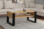 COFFEE TABLE NUKA F 110 CM ARTISAN OAK / BLACK