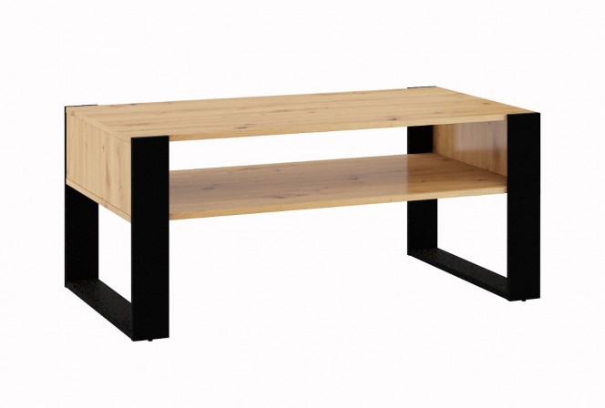 COFFEE TABLE NUKA F 110 CM ARTISAN OAK / BLACK 2