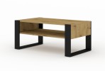 COFFEE TABLE NUKA F 110 CM ARTISAN OAK / BLACK