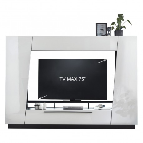 MARS - väggenhet för TV i vitt/svart