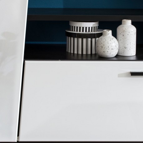 MARS - väggenhet för TV i vitt/svart