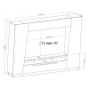 MARS - väggenhet för TV i vitt/svart
