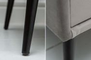 Bedside table Famous velvet silver gray