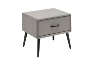 Bedside table Famous velvet silver gray