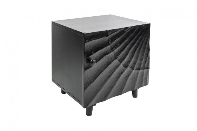 Bedside table Scorpion 50cm black mango
