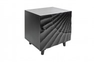 Bedside table Scorpion 50cm black mango