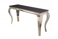 LUIS - 160CM SMINK/KONSOLBORD I SILVER/SVART GLAS