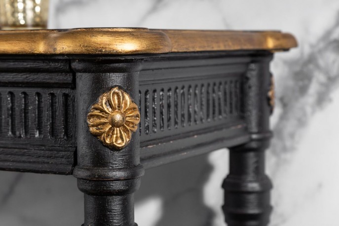 Console Venice 125cm black gold