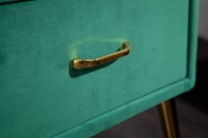 Bedside table Famous velvet emerald green