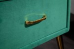 Bedside table Famous velvet emerald green