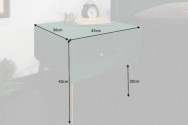 Bedside table Famous velvet emerald green