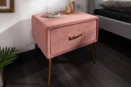 Bedside table Famous velvet dusky pink
