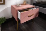 Bedside table Famous velvet dusky pink
