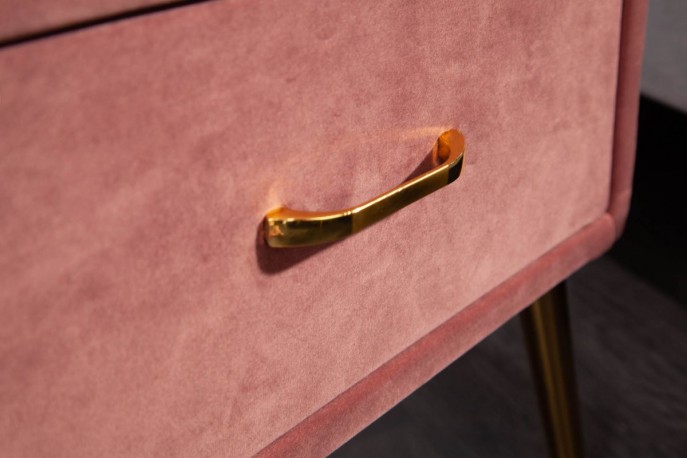 Bedside table Famous velvet dusky pink