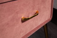 Bedside table Famous velvet dusky pink
