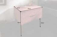 Bedside table Famous velvet dusky pink